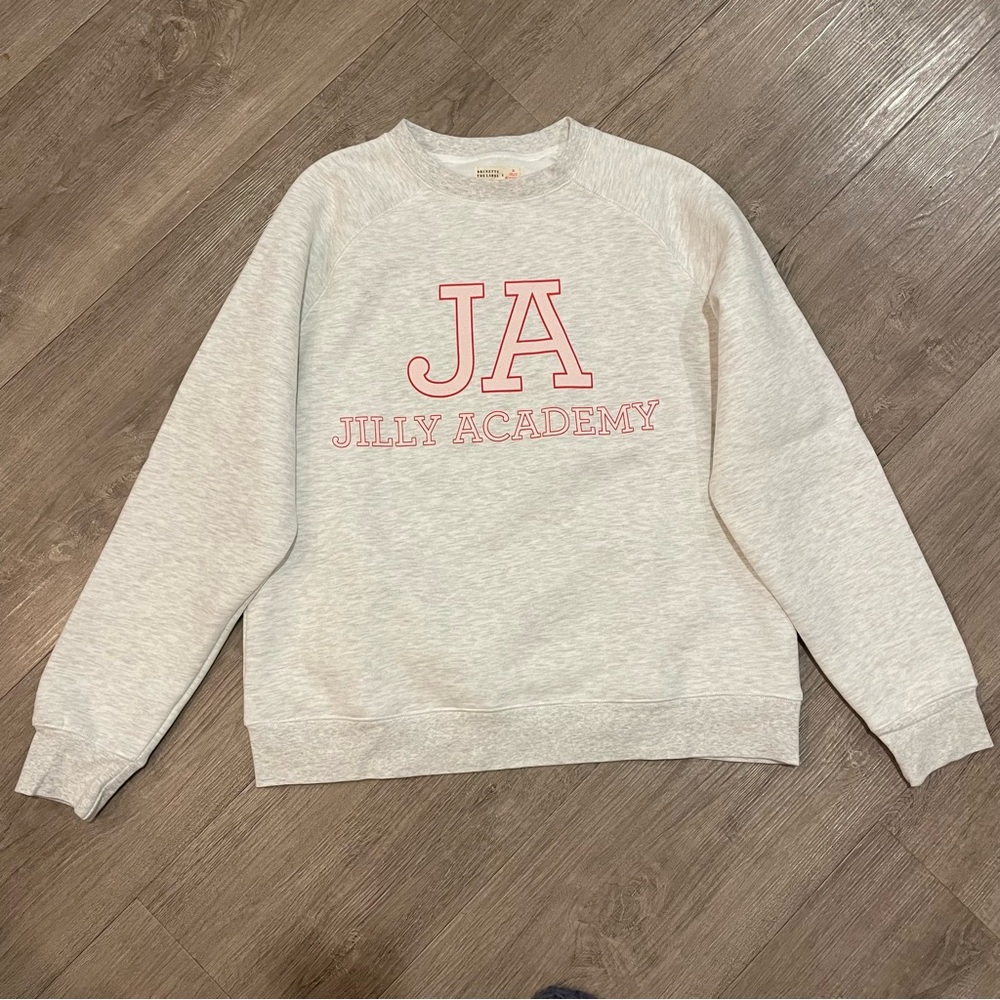 Brunette the Label x The Jilly Academy Sweatshirt in Heathered Light Grey - Picture 3 of 9